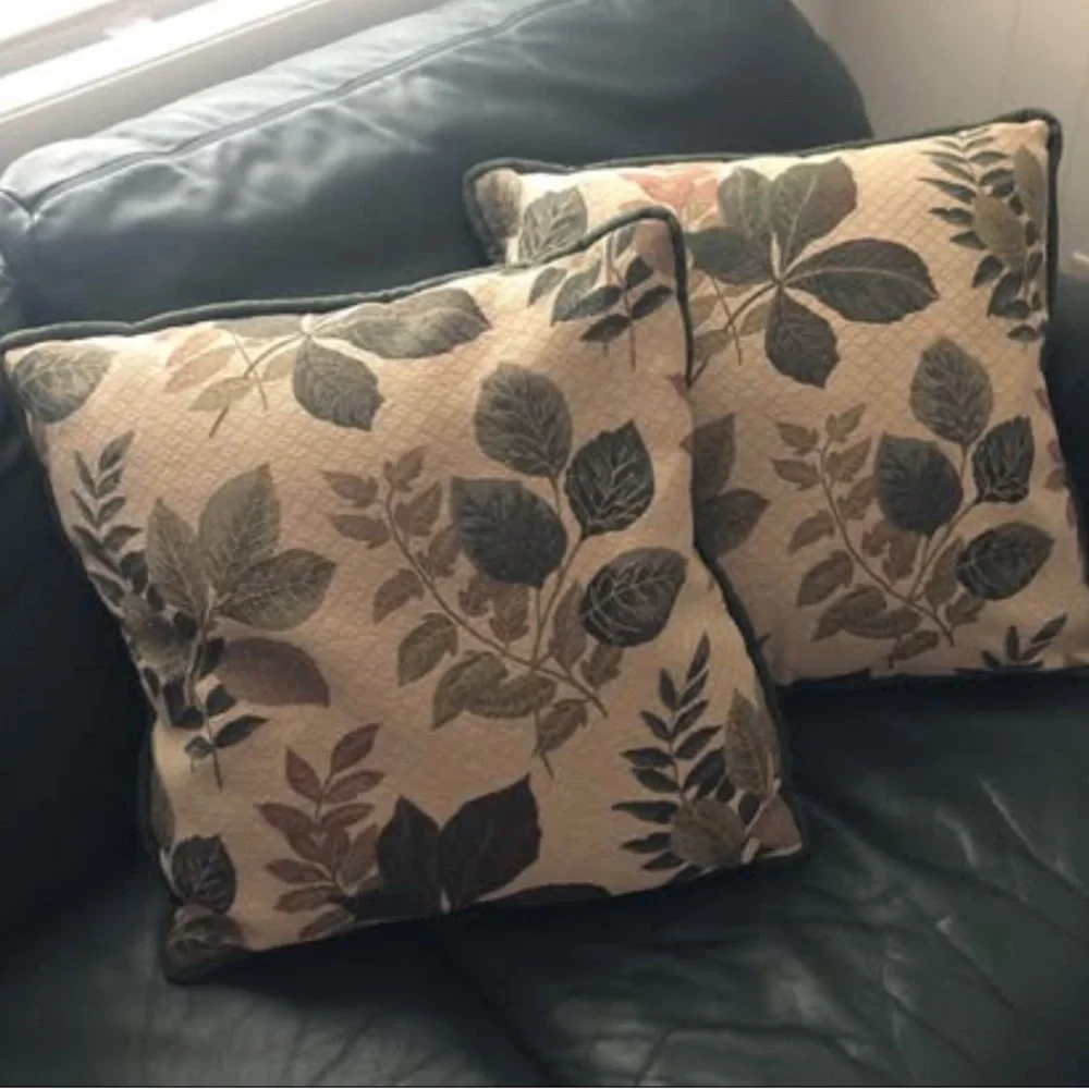 2 Custom Made Decorative Throw Pillows